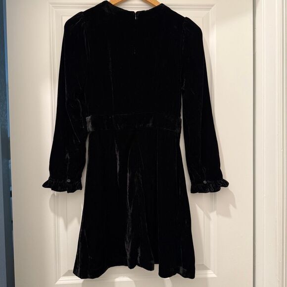 Sandro crystal-embellished cut-out black velvet mini dress Size 8 - Picture 7 of 7